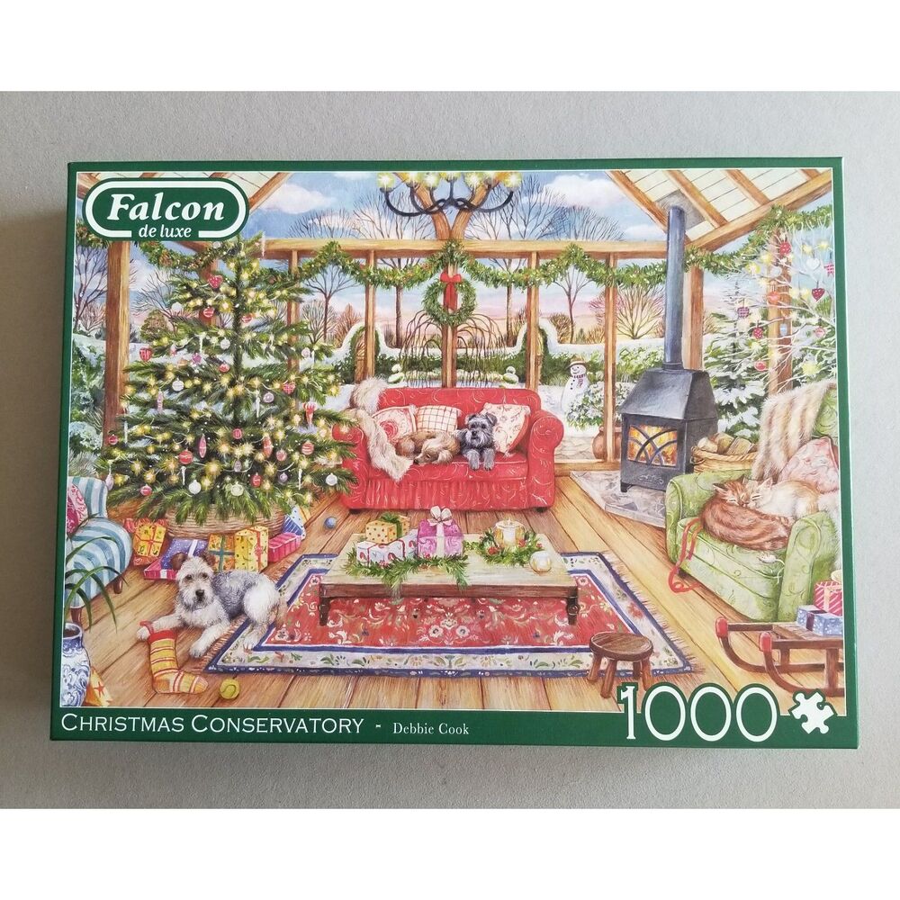Falcon de luxe Christmas Conservatory 1000 pc Jigsaw Puzzle Complete 2020